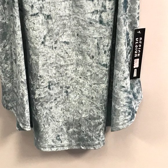 NWT Design Lab Lace Trim Crushed Velvet Tank Top - Picture 2 of 3